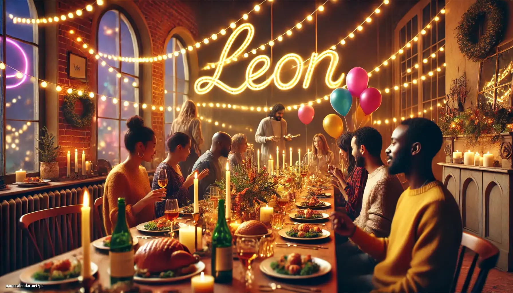 Celebração do dia do nome e nome - Leon