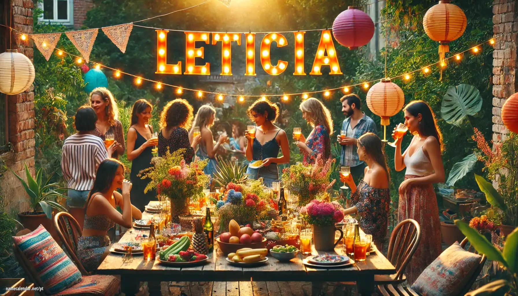 Celebração do dia do nome e nome - Letícia