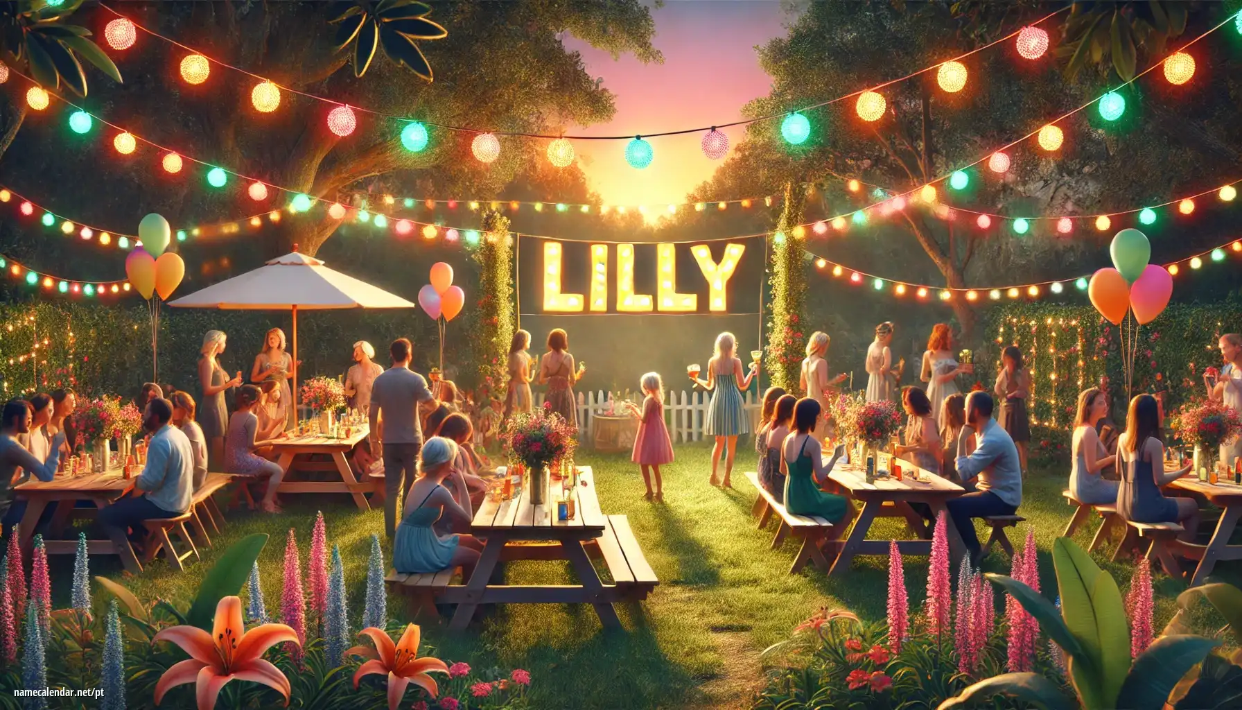Celebração do dia do nome e nome - Lilly