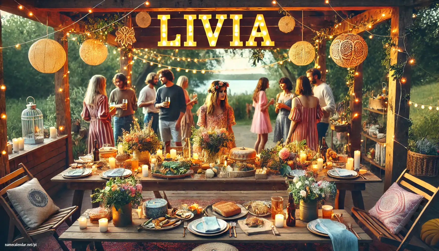 Celebração do dia do nome e nome - Livia