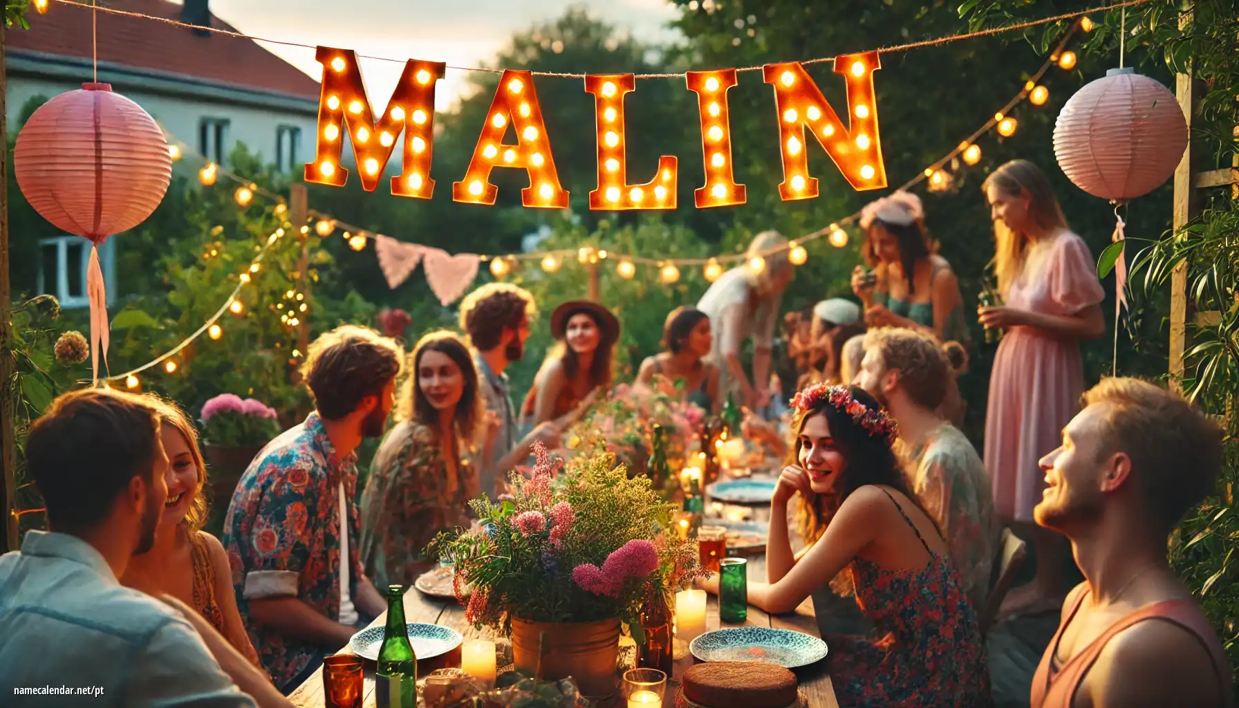 Celebração do dia do nome e nome - Malin