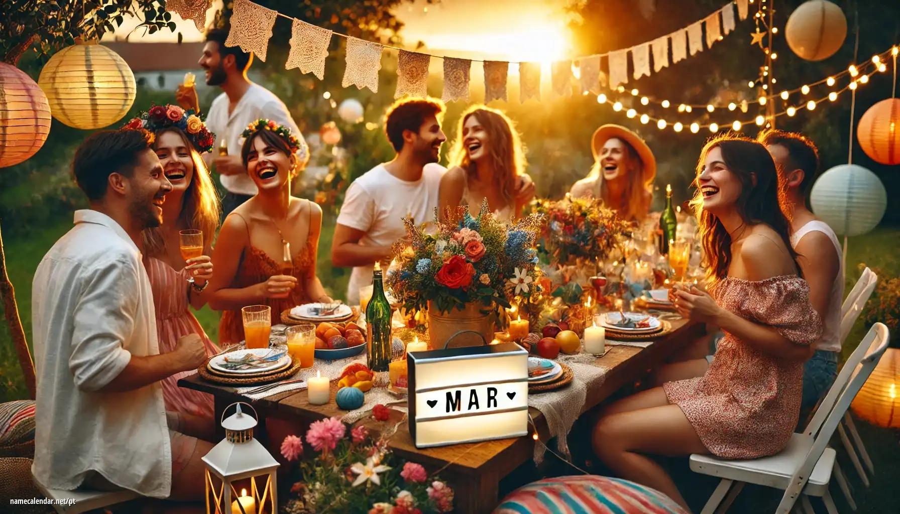 Celebração do dia do nome e nome - Mar