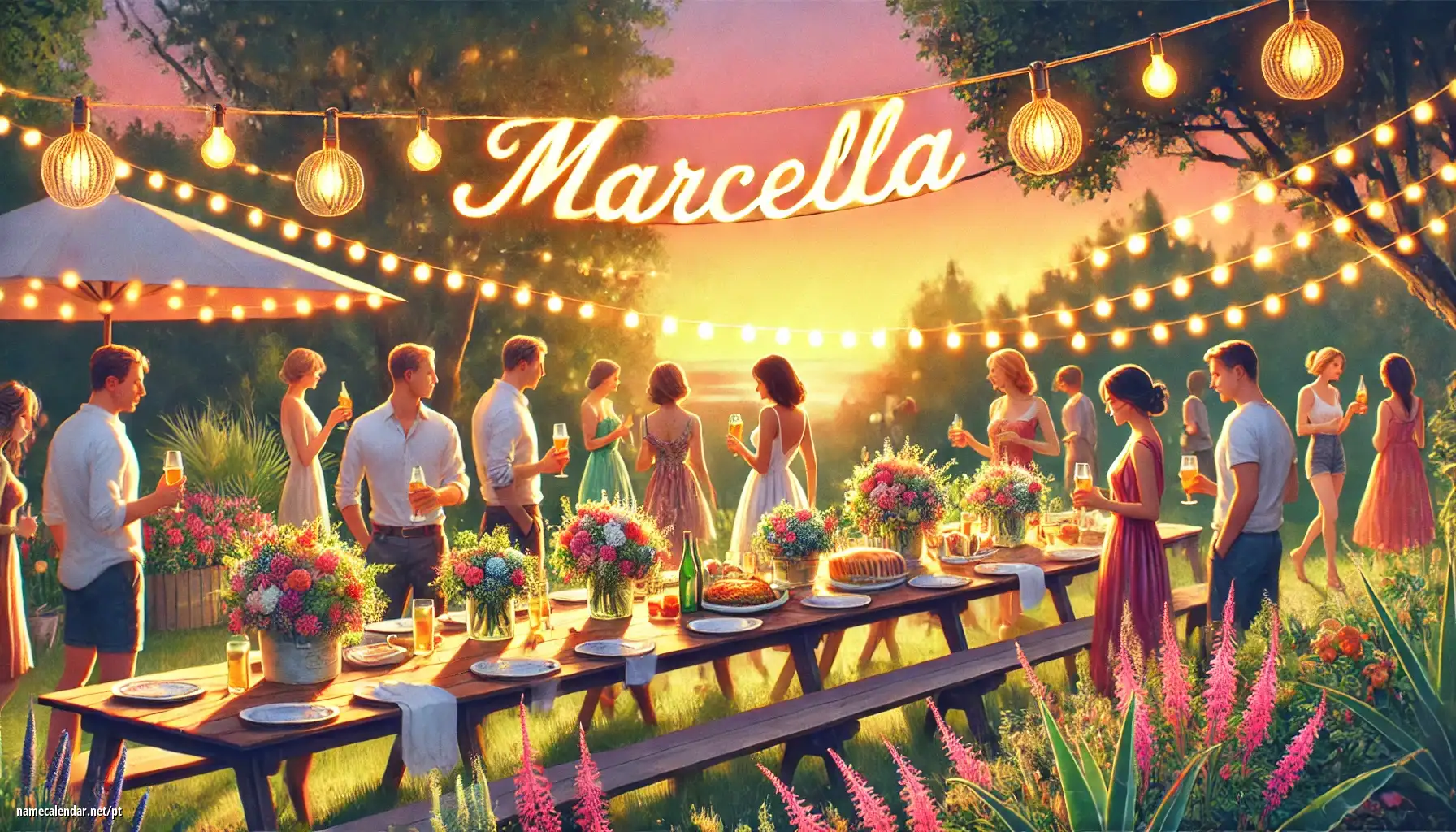 Celebração do dia do nome e nome - Marcella