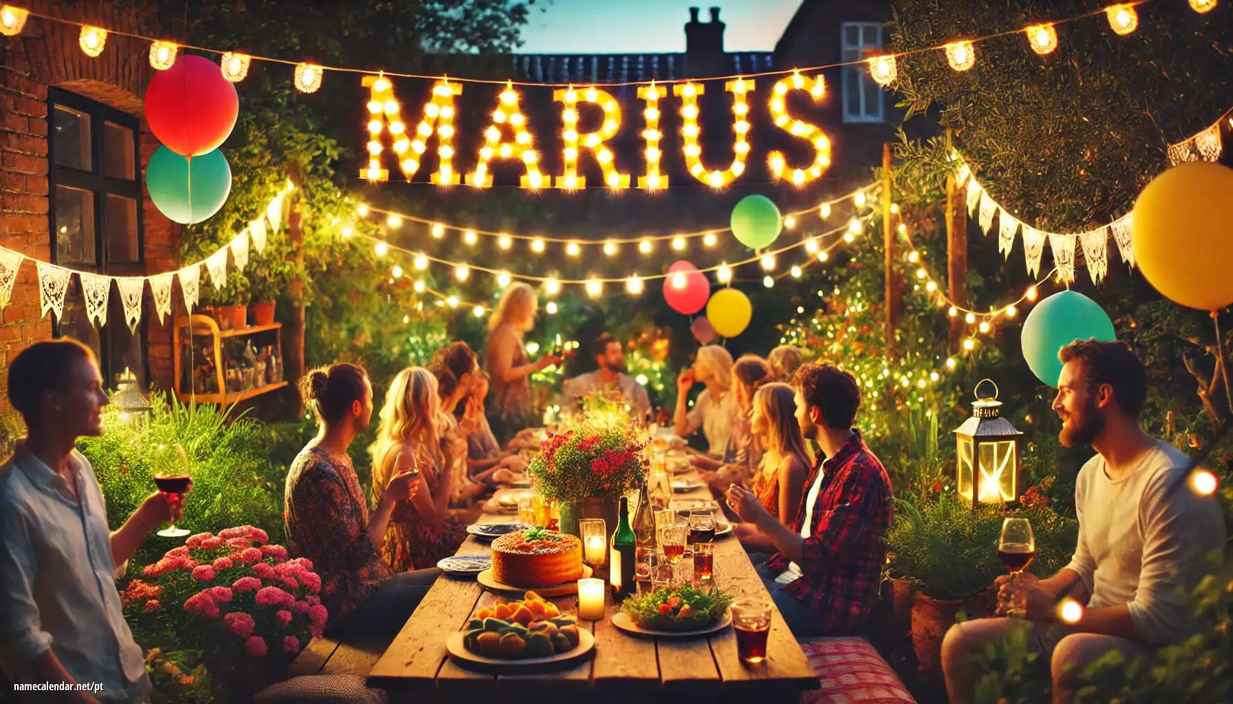 Celebração do dia do nome e nome - Marius