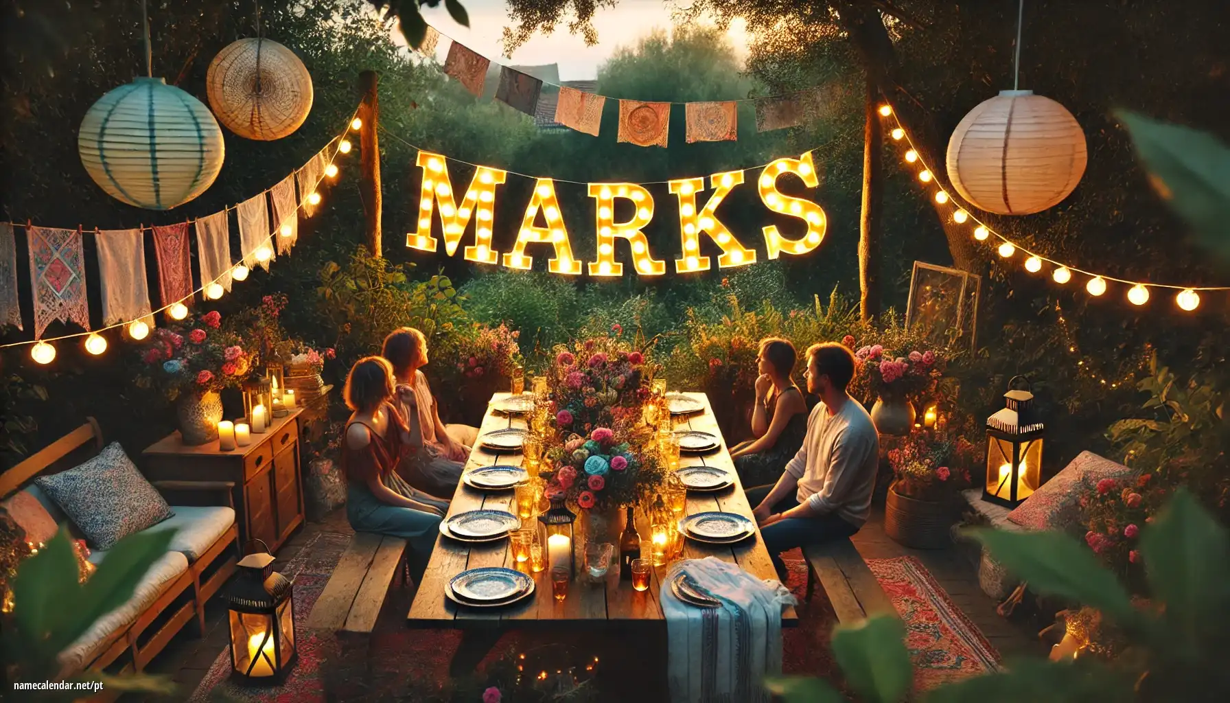 Celebração do dia do nome e nome - Marks