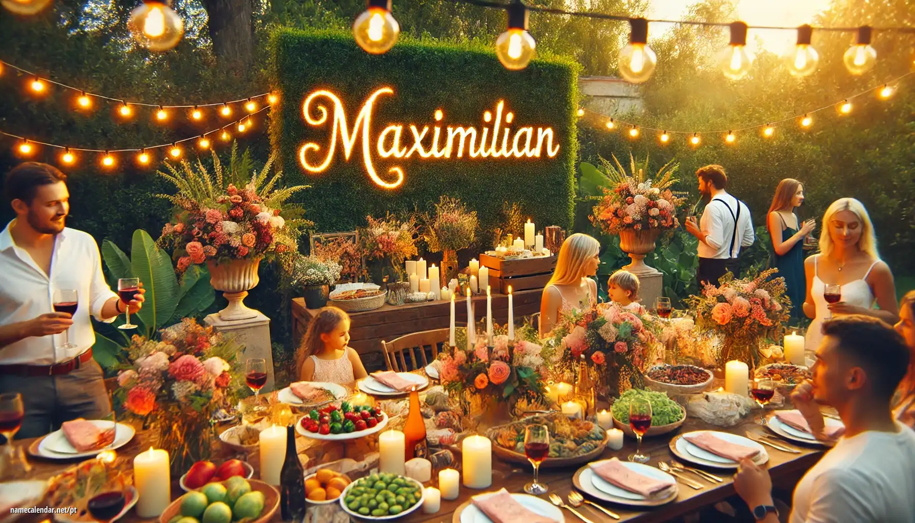 Celebração do dia do nome e nome - Maximilian