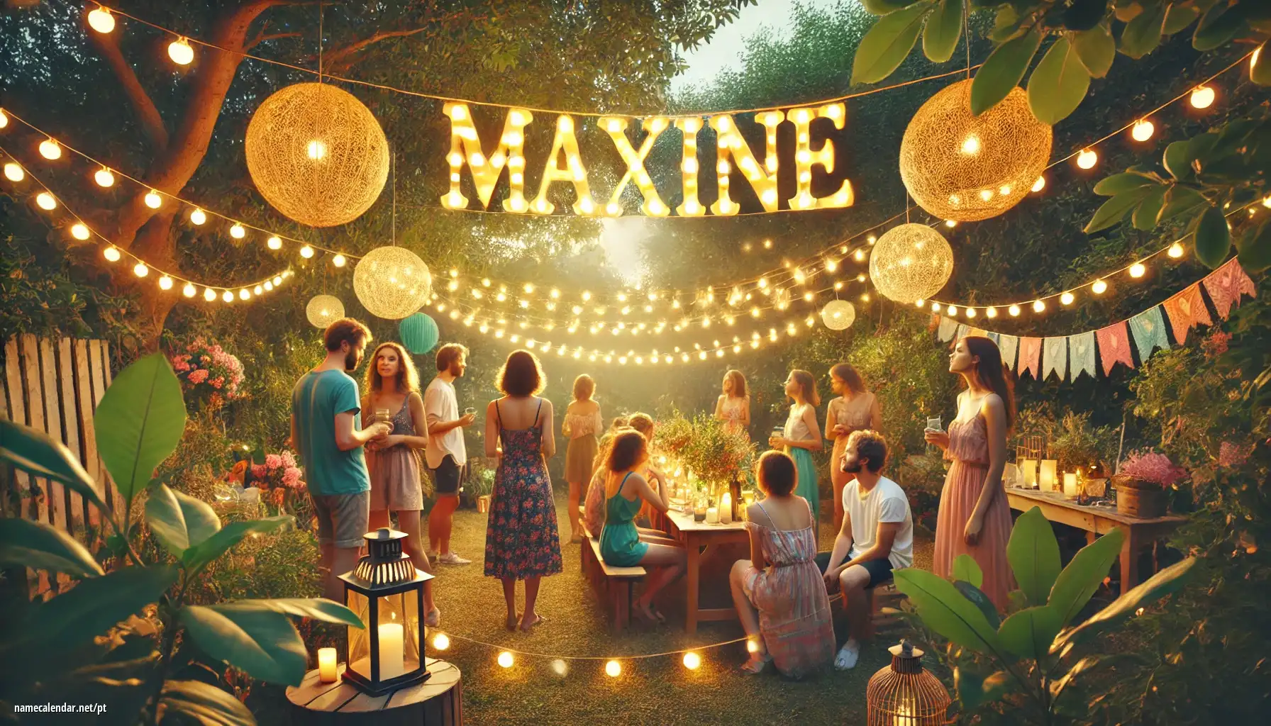 Celebração do dia do nome e nome - Maxine