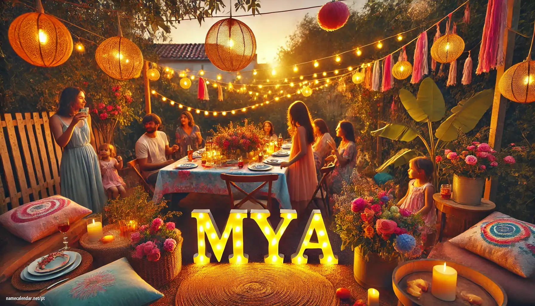 Celebração do dia do nome e nome - Mya