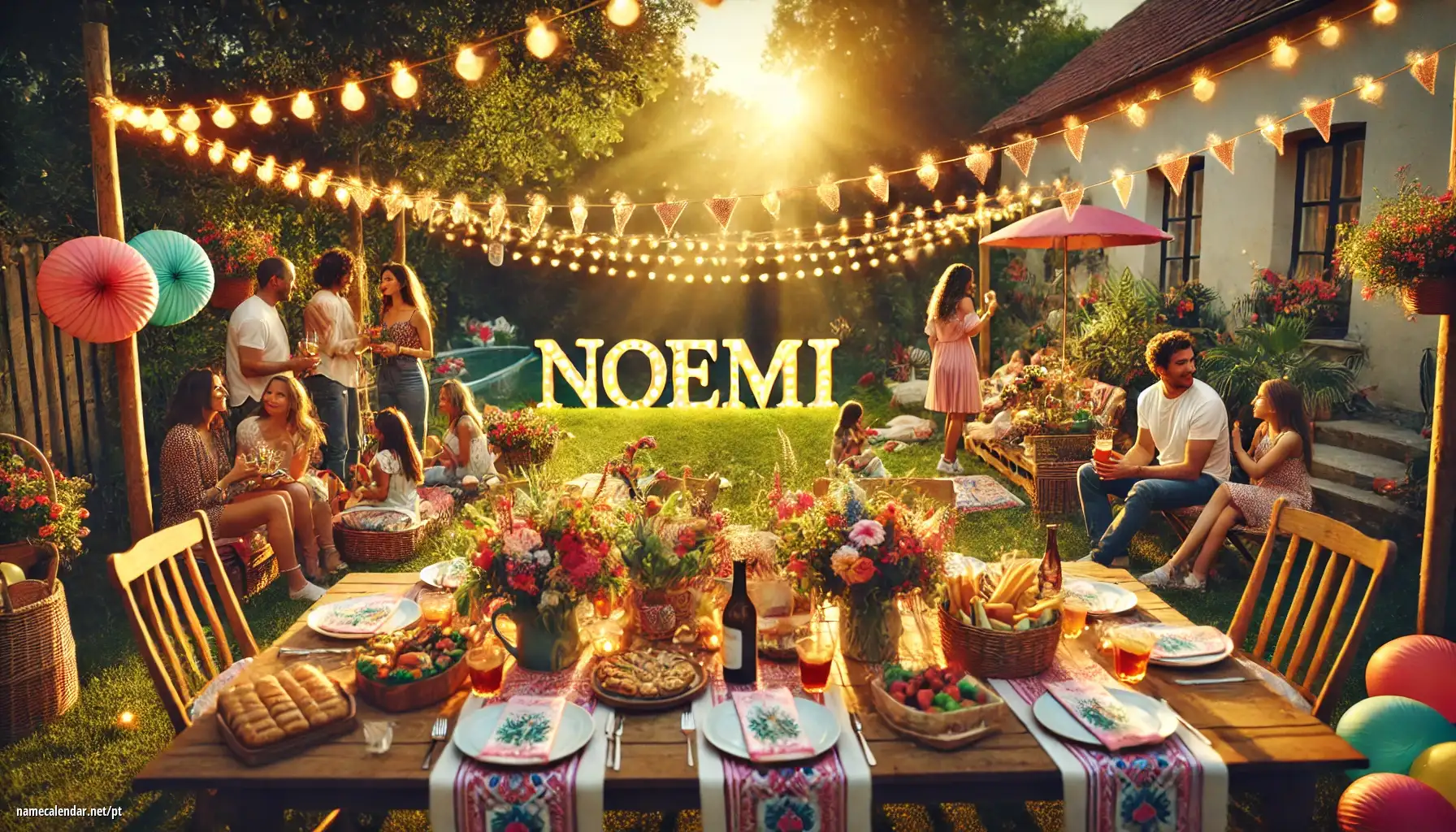 Celebração do dia do nome e nome - Noemi