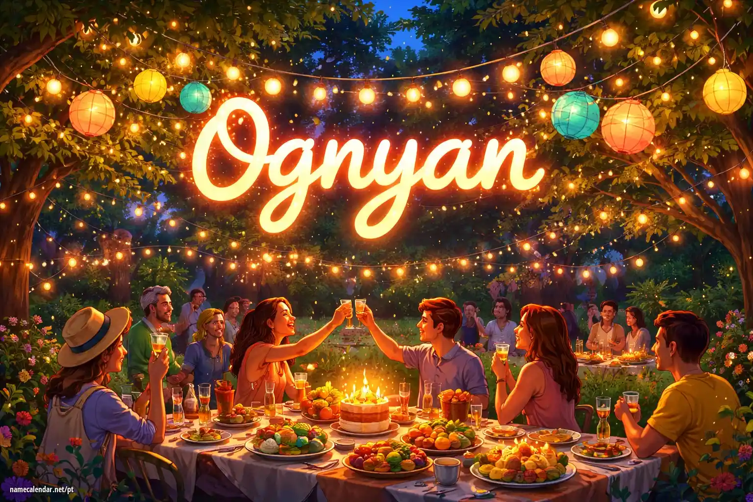 Celebração do dia do nome e nome - Ognyan