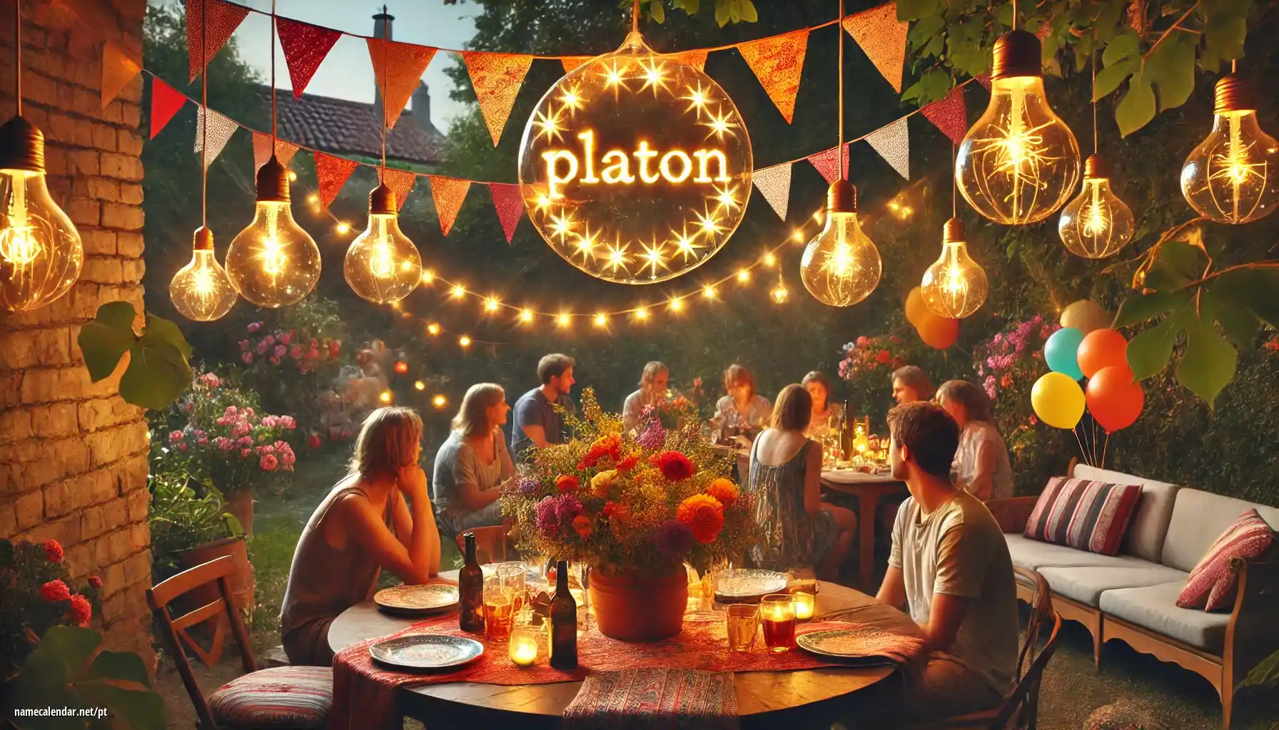 Celebração do dia do nome e nome - Platon