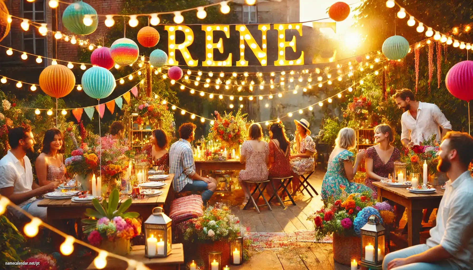 Celebração do dia do nome e nome - René