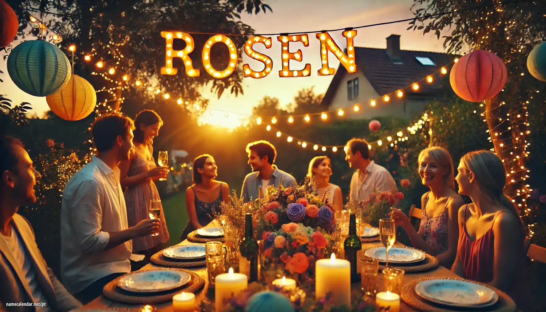 Celebração do dia do nome e nome - Rosen