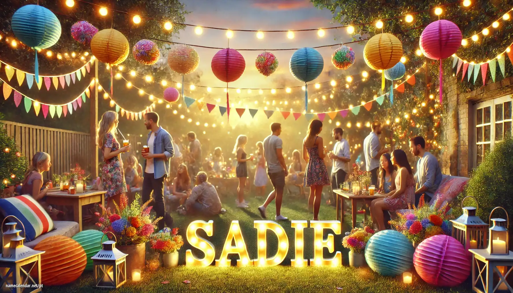 Celebração do dia do nome e nome - Sadie