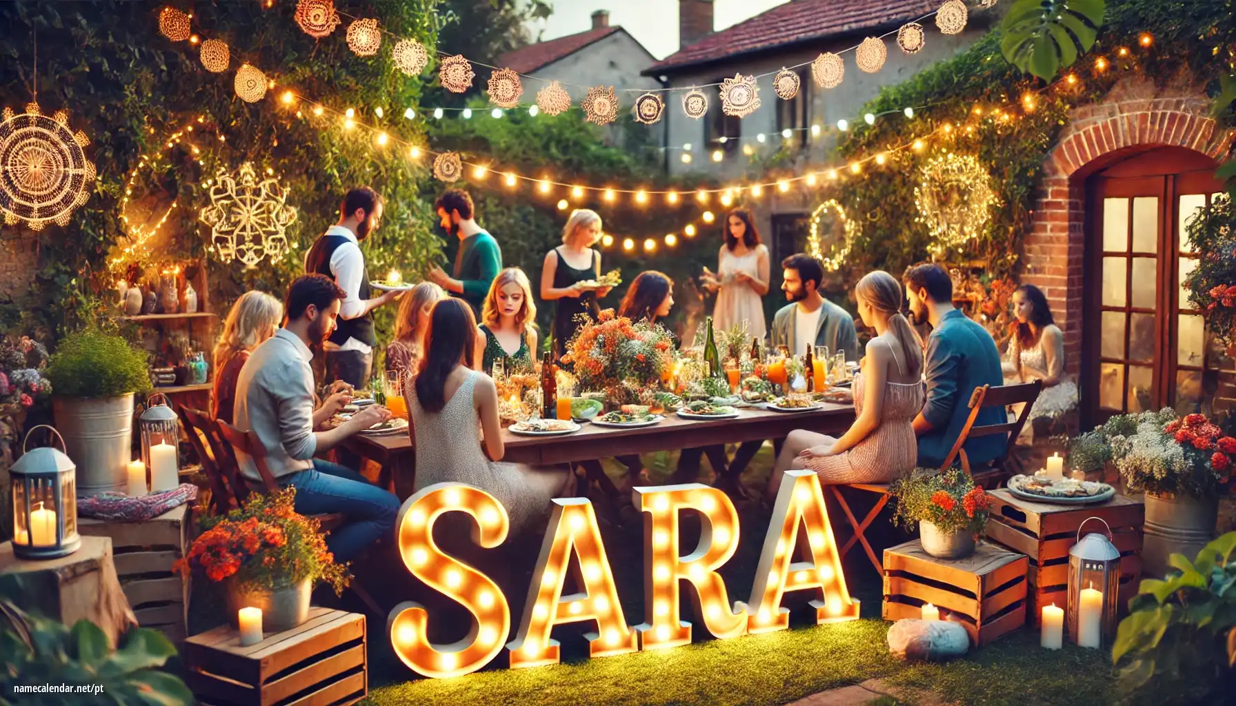 Celebração do dia do nome e nome - Sara