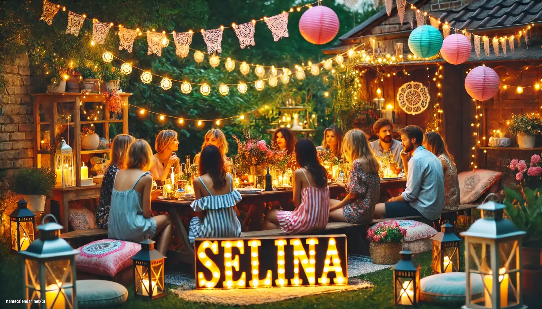 Celebração do dia do nome e nome - Selina