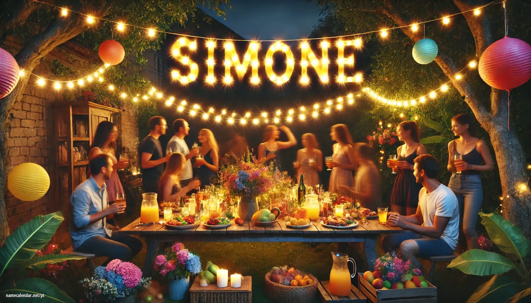 Celebração do dia do nome e nome - Simone