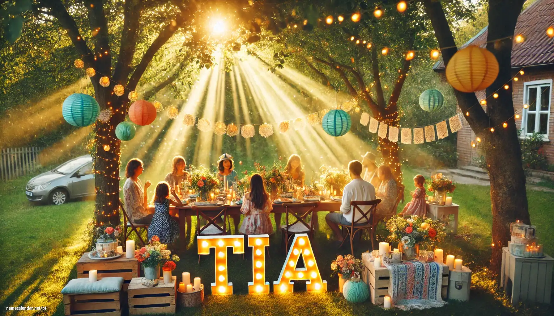 Celebração do dia do nome e nome - Tia