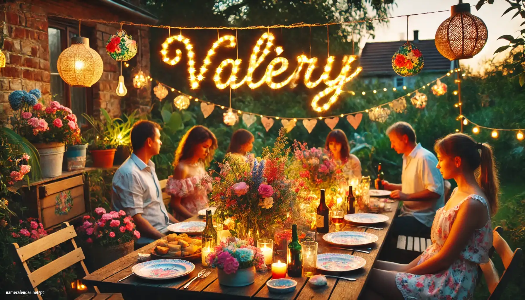 Celebração do dia do nome e nome - Valéry