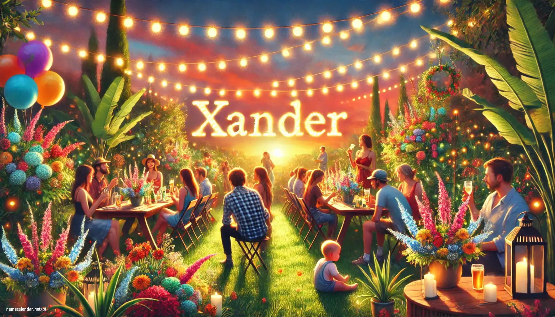 Celebração do dia do nome e nome - Xander