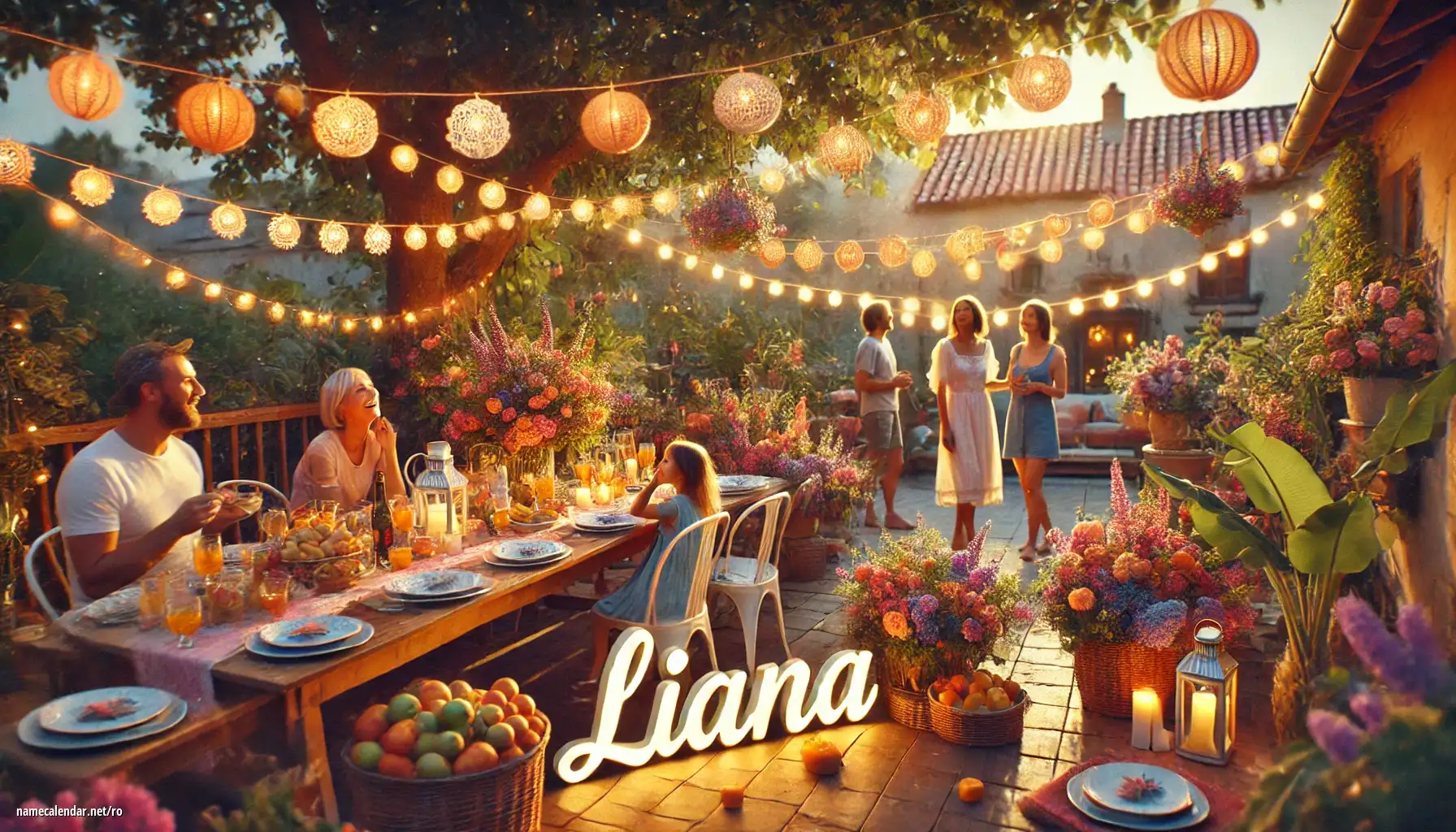Sărbătorirea zilei onomastice și a numelui - Liana