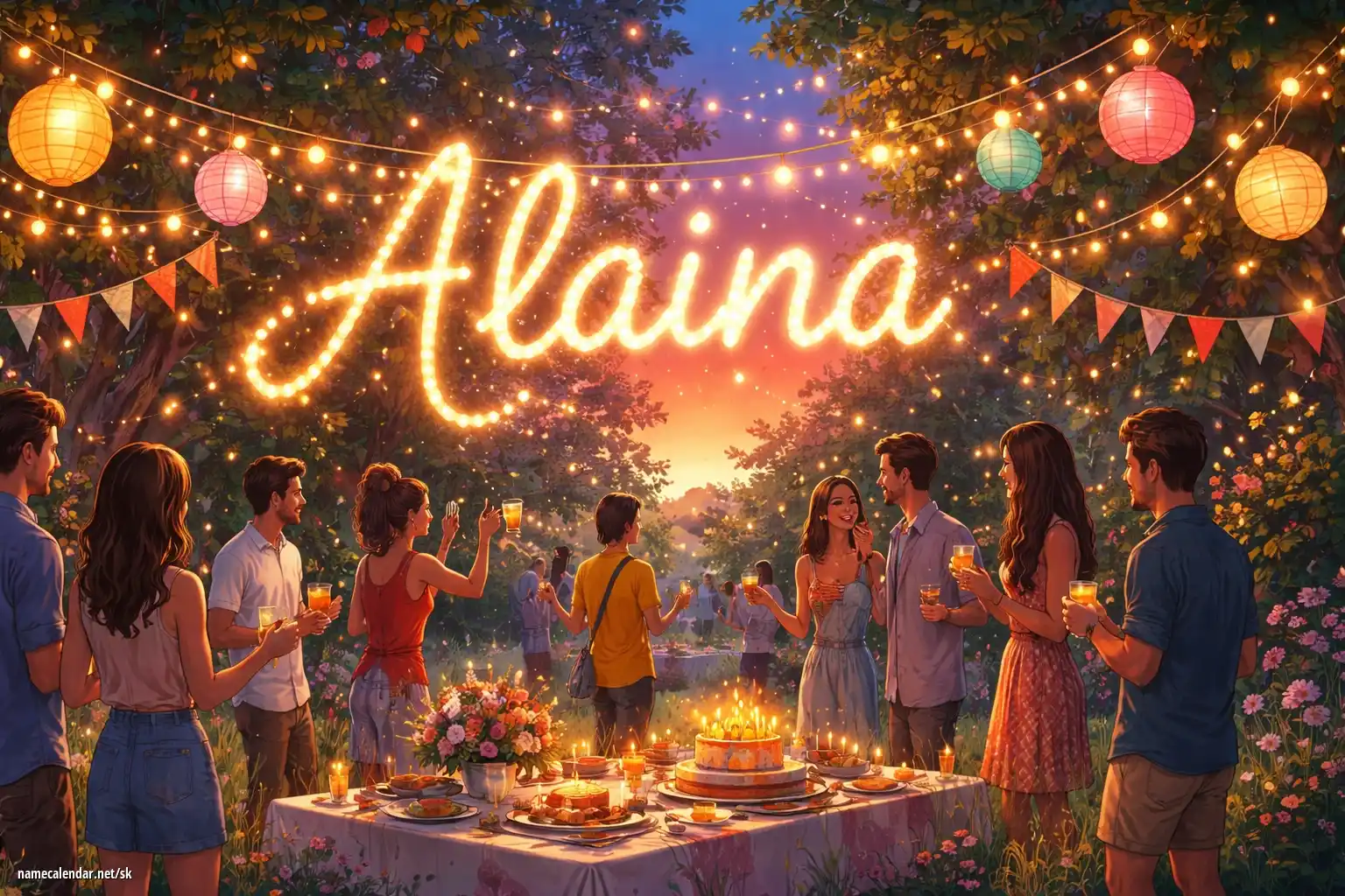 Oslava menín a mien - Alaina