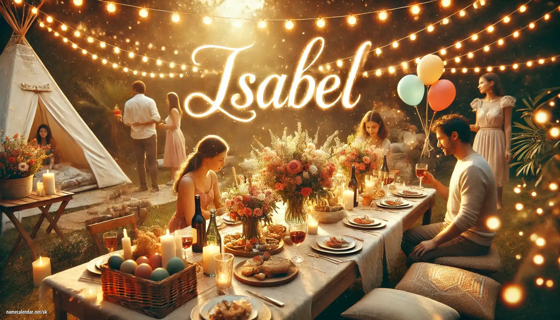 Oslava menín a mien - Isabel