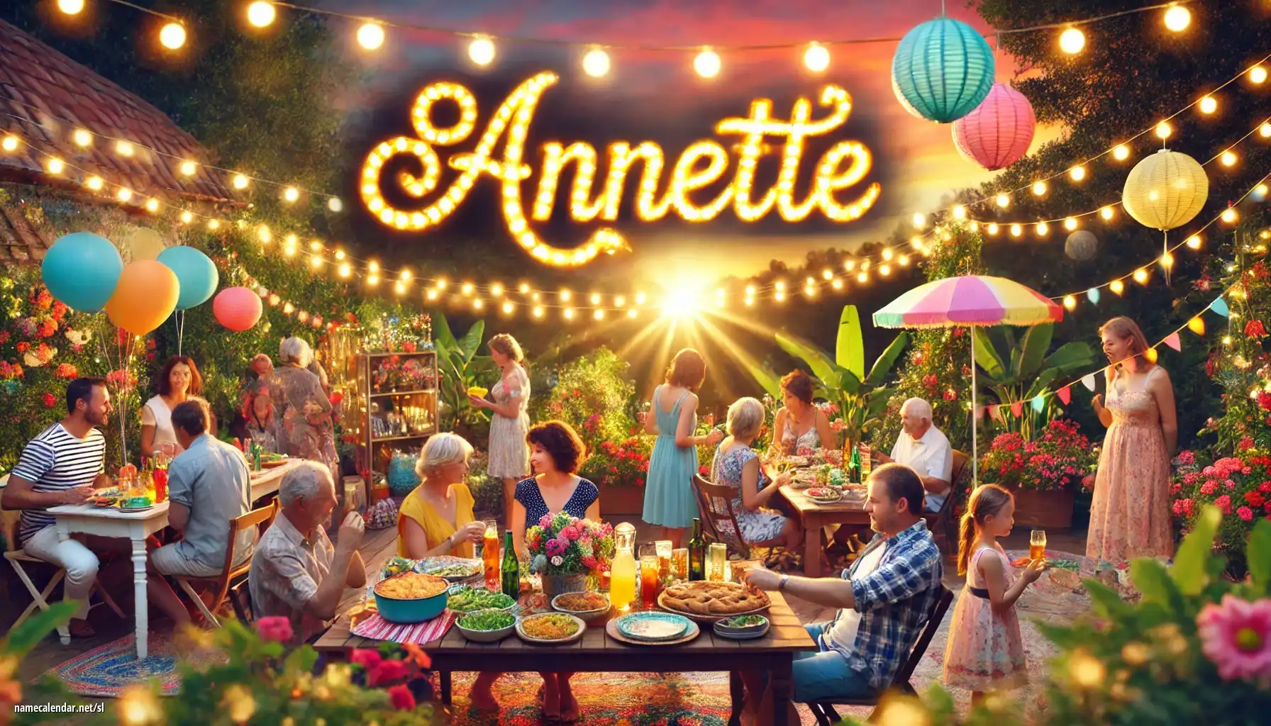 Praznovanje imendana in imena - Annette