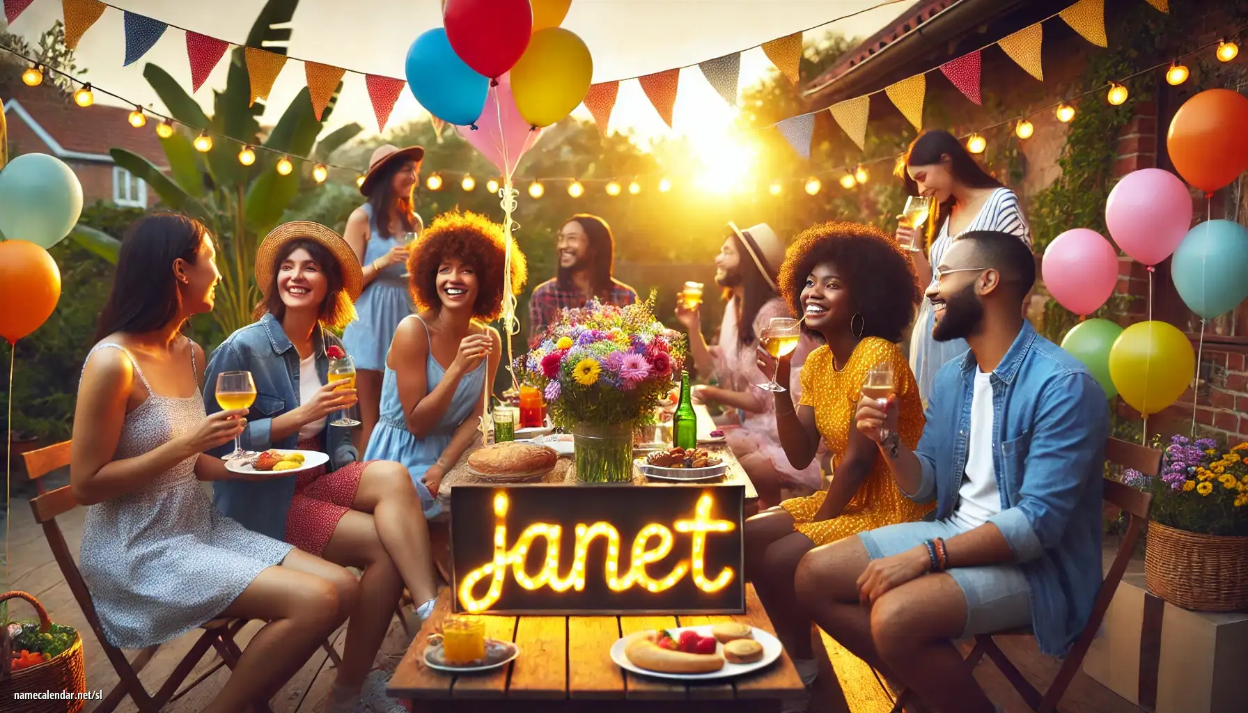 Praznovanje imendana in imena - Janet