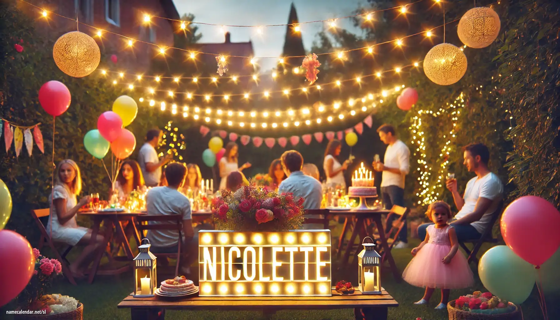 Praznovanje imendana in imena - Nicolette