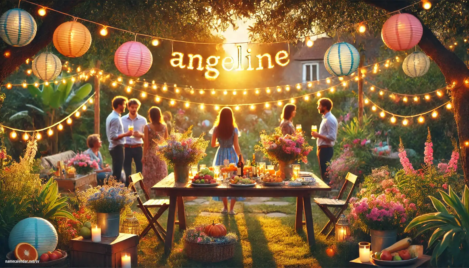 Firande av namnsdag och namn - Angeline