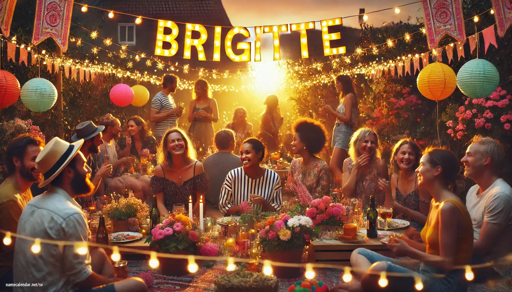 Firande av namnsdag och namn - Brigitte