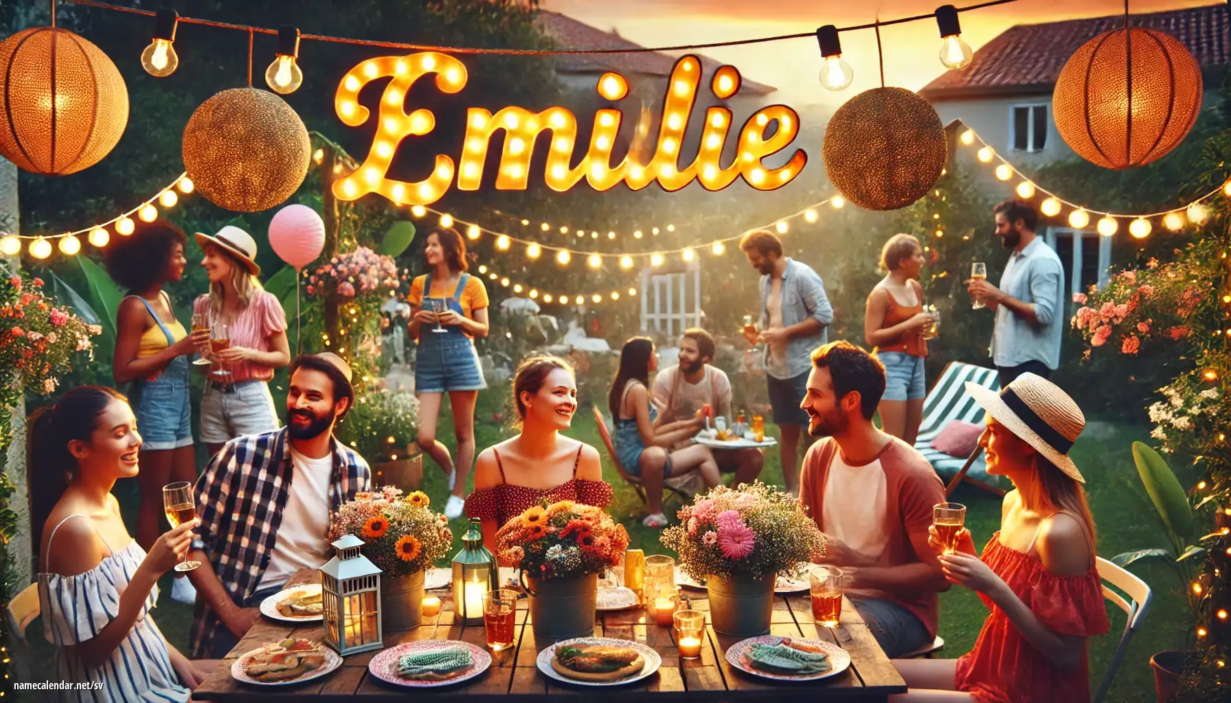 Firande av namnsdag och namn - Emílie