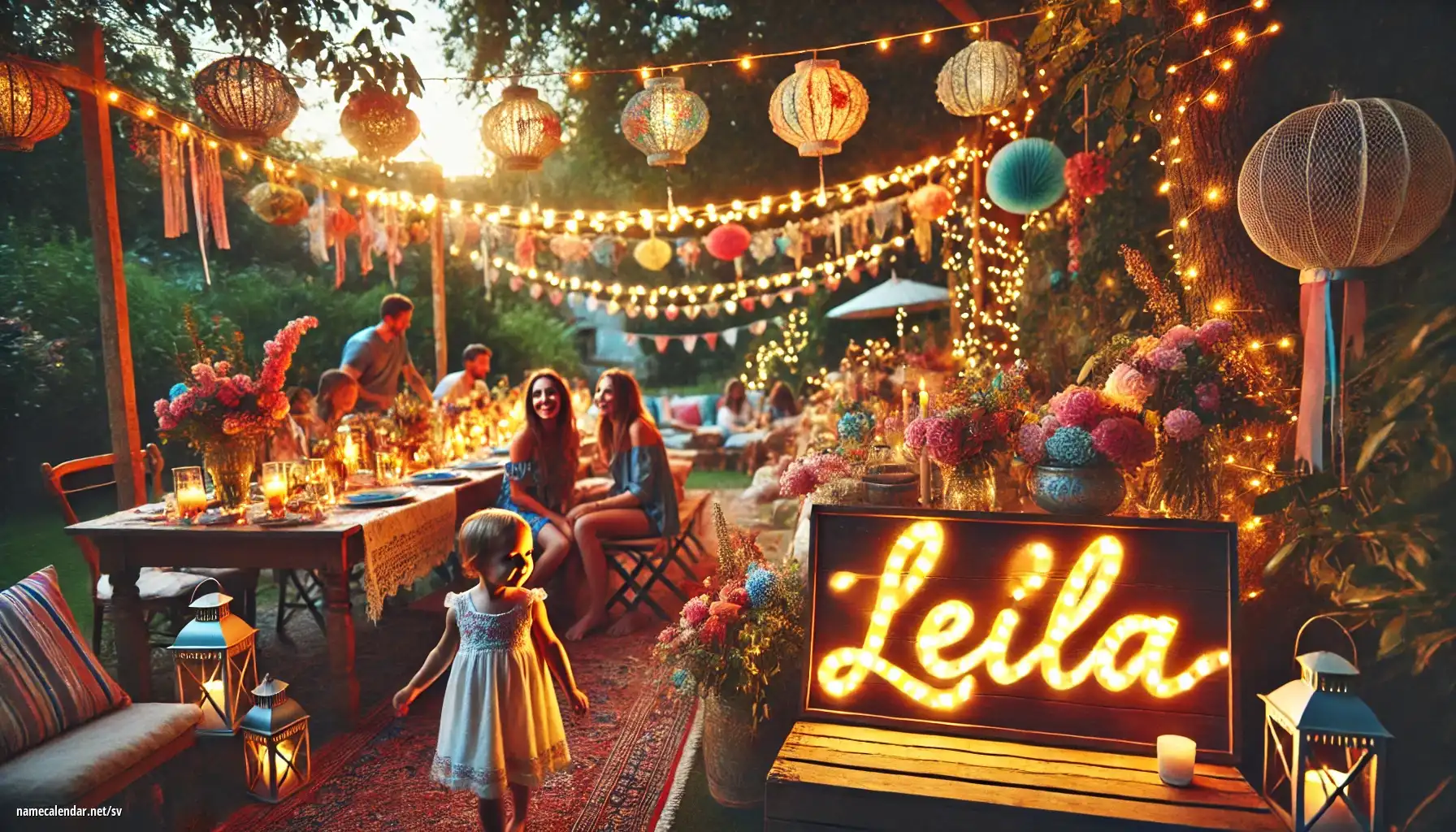 Firande av namnsdag och namn - Leila