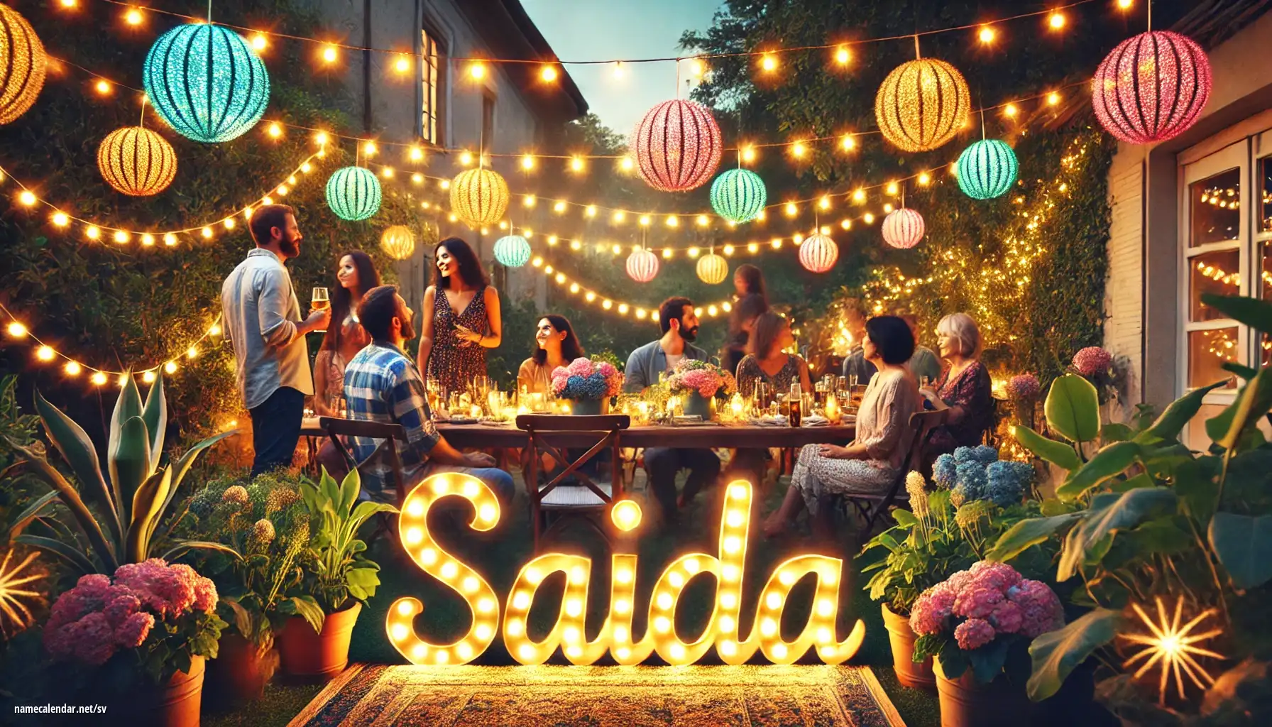 Firande av namnsdag och namn - Saida