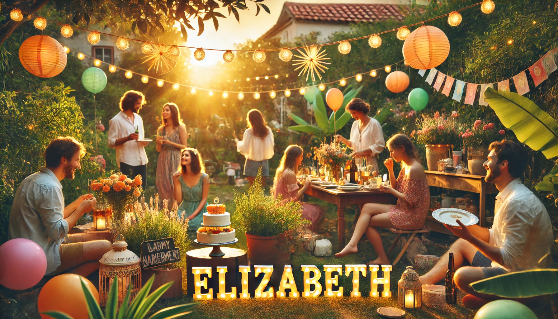 Celebração do dia do nome e nome - Elizabeth Celebração do dia do nome e nome - Elizabeth