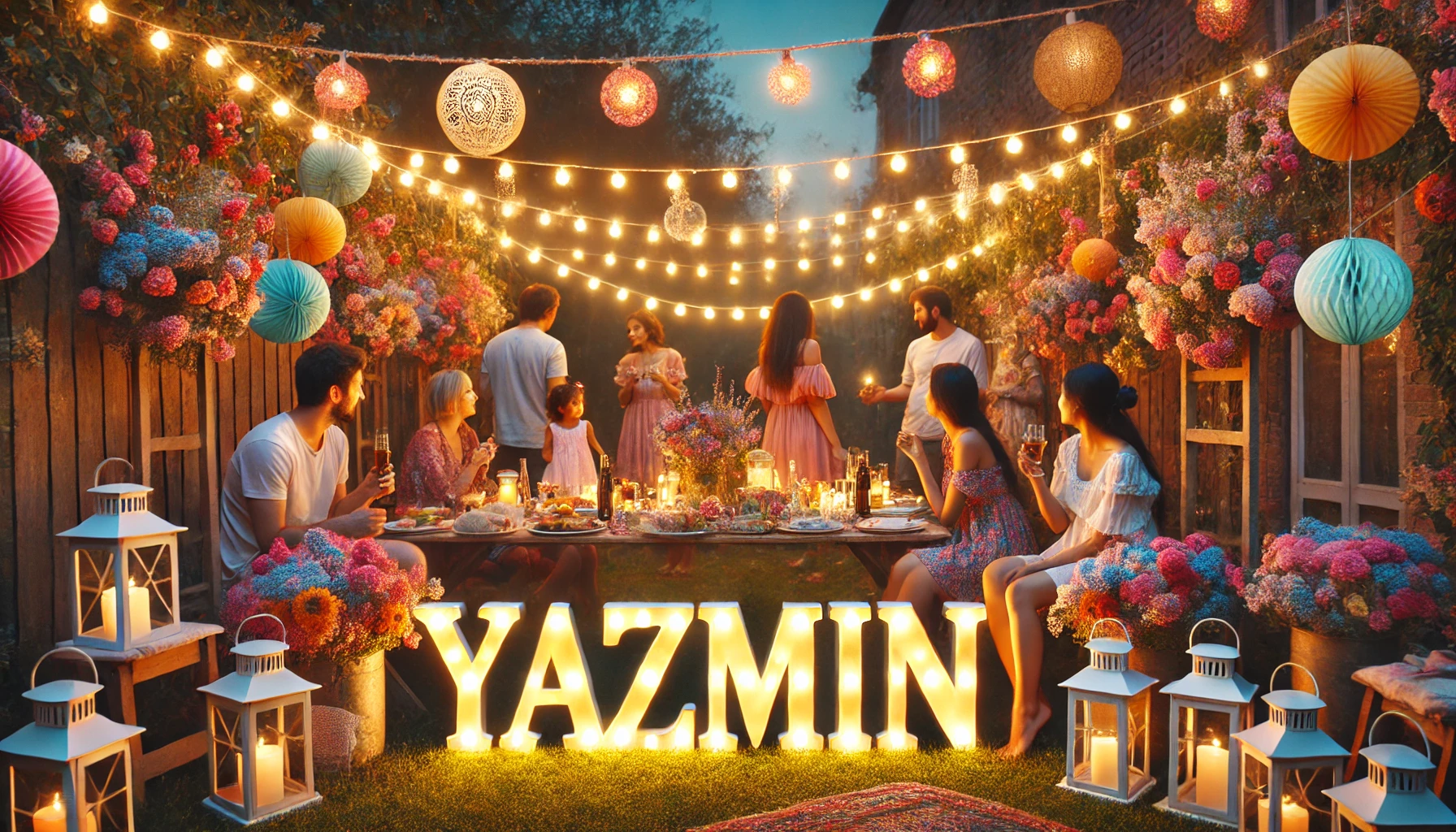 Celebration of name day and name - Yazmin