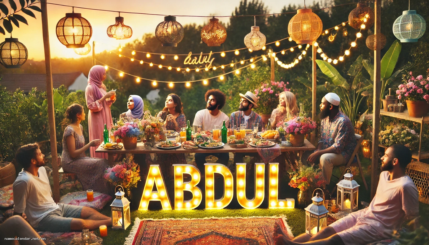 Celebration of name day and name - Abdul