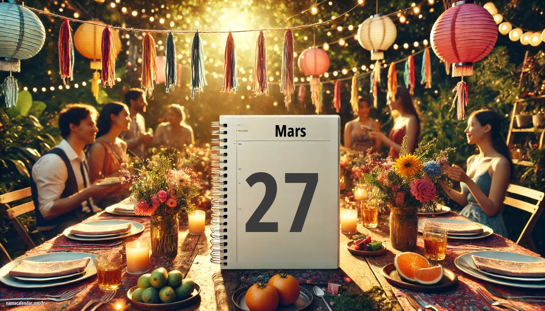 Nom jours le 27 mars - Nom calendrier des jours